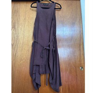 VINTAGE ALLSAINTS SILK HIGH-LOW SLEEVELESS SUMMER DRESS